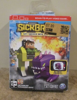 Sick Bricks Major Blazer vs. Xenomax Alien - Scan To Play Video Game