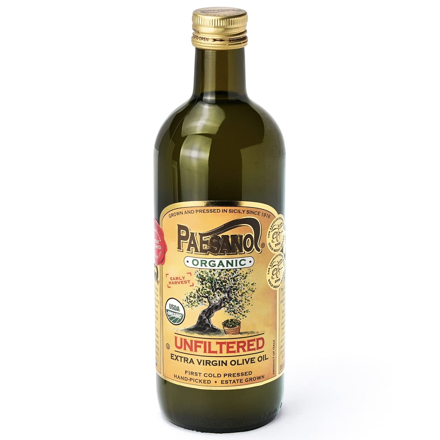 Paesano Organic Unfiltered Extra Virgin Olive Oil 4 PCS. x 34 OZ 6151511326333 eBay