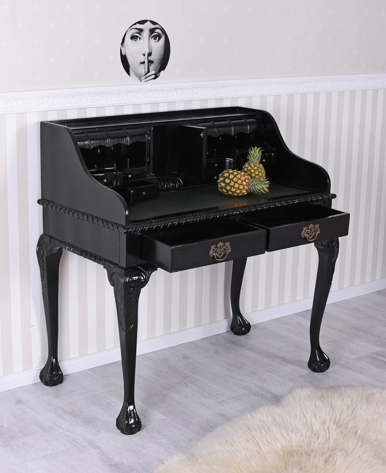 Damensekretär Antik Sekretär Bürotisch Schreibtisch Massivholz Schreibsekretär - Bild 4 von 4