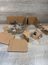 Marx  For Apache Cloned Wall And Fort Pieces  Wagon Wheels, Cannon  Horse