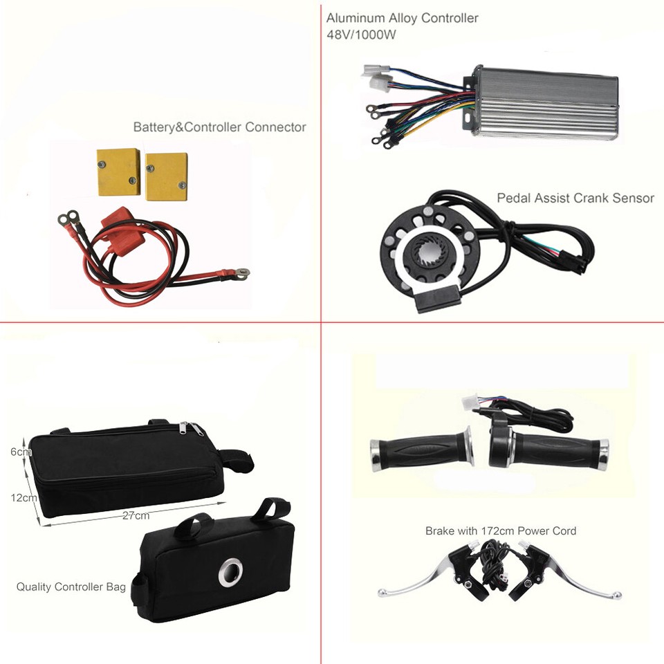 26 Inch Rear Wheel Electric Bicycle Conversion Kit 1000W E-Bike Motor ...