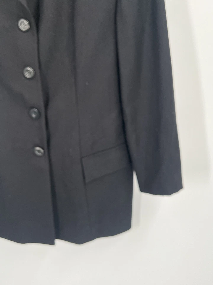 Куртка блейзер Amanda Smith черная длинная линия 100% шерсть размер 4 - Изображение 2 из 4