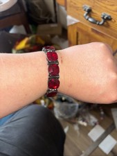 red rhinestone bracelet