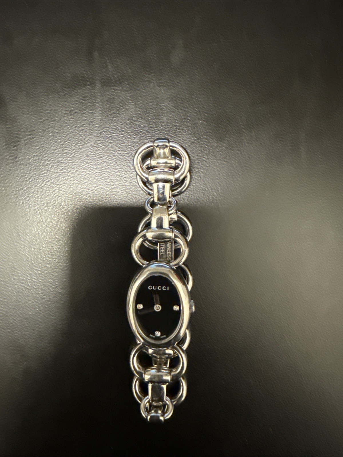 Gucci Womens Luxury Watch with Diamond Accents