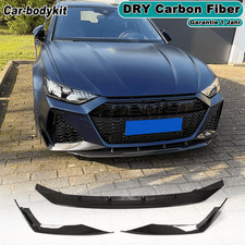 DRY Carbon Frontlippe Front Stoßstangen Spoiler Für Audi RS6 RS7 C8 Avant 19-24