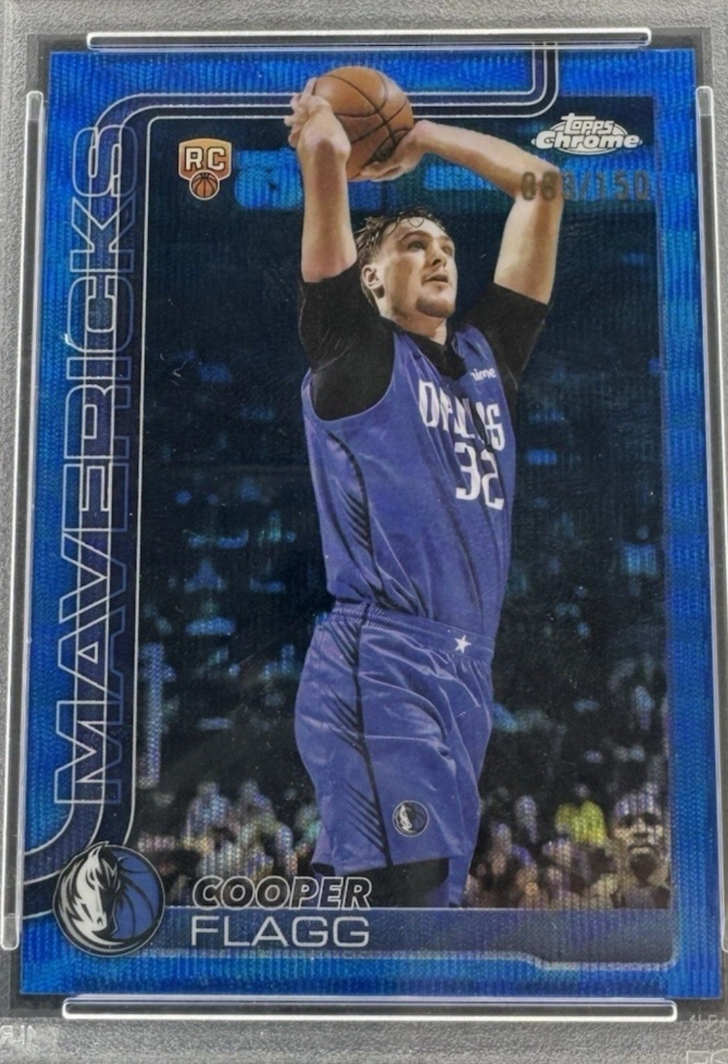 2025-26 Topps Chrome Blue Wave Refractor #251 Cooper Flagg RC Rookie /150