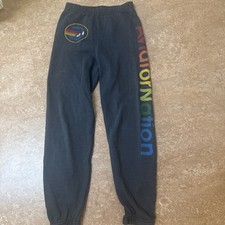Girls Dark Grey / Navy  multi-coloured Aviator Nation sweatpants size 14