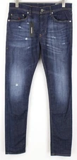 DIESEL Tepphar R7NA8 Men`s's Jeans W30 L34 Slim Ripped Stretch Blue
