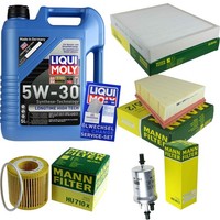 Mann Inspektionspaket 5L Liqui Moly Longtime 5W-30 FüR Skoda Fabia II 1.2 12V