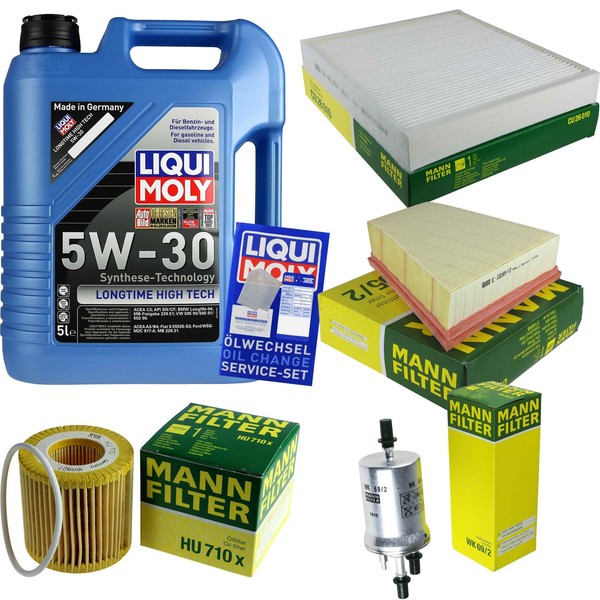 Mann Inspektionspaket 5L Liqui Moly Longtime 5W-30 FüR Skoda Fabia II 1.2 12V-image