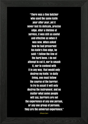 bruce Lee quotes Framed Wall Art Poster Canvas Print Picture