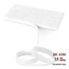 50PCS Reusable Adjustable Cable Ties, Microfiber Cloth Used for Computer White