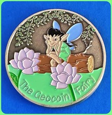Geocoin The Geocoin Fairy 218 Rare  Unique Nickel Non-Trackable