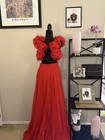 Mac Duggal Red Ruffle Shoulder Cutout Gown Size 14 NWT Formal Prom Dress — photo 8