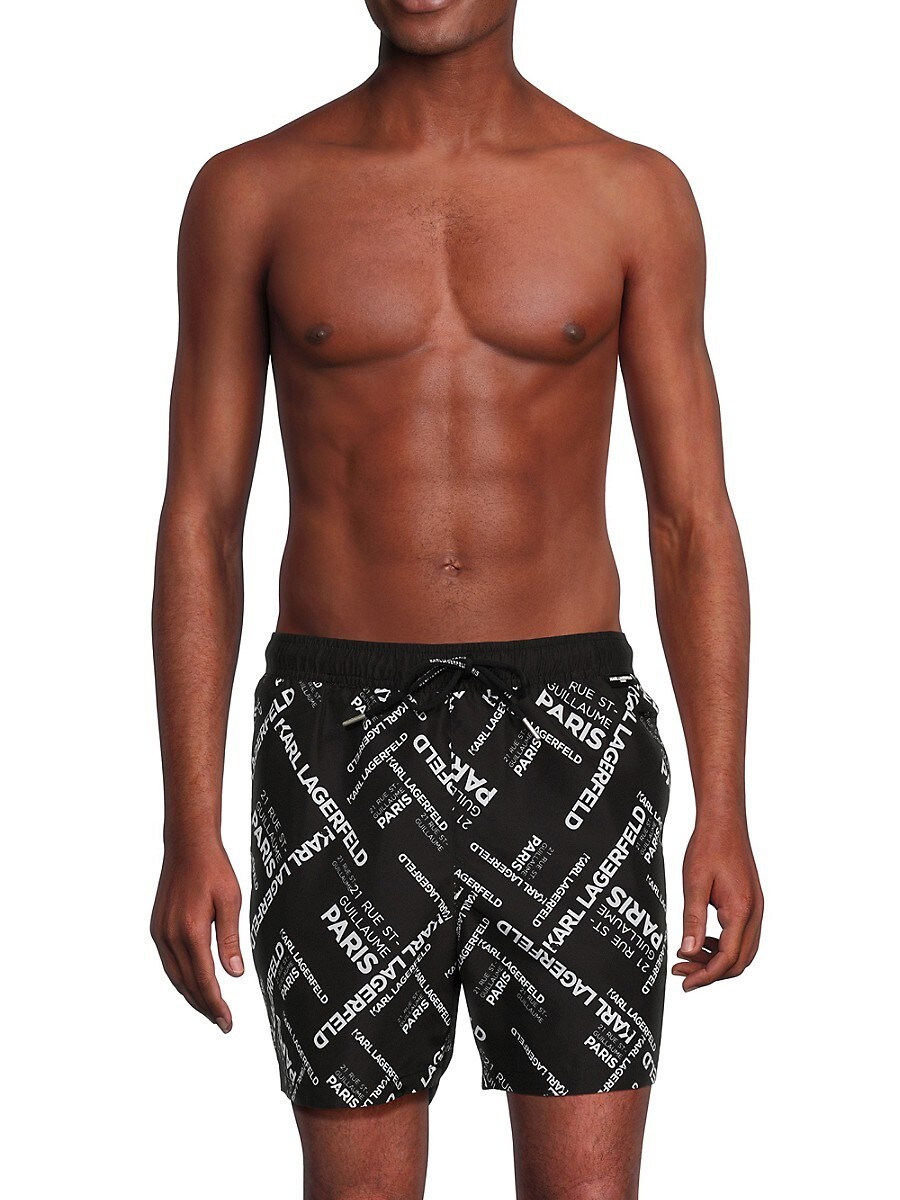 Мужские шорты на завязках Karl Lagerfeld Paris Mens Regular fit Small 5 Черный 4890₽