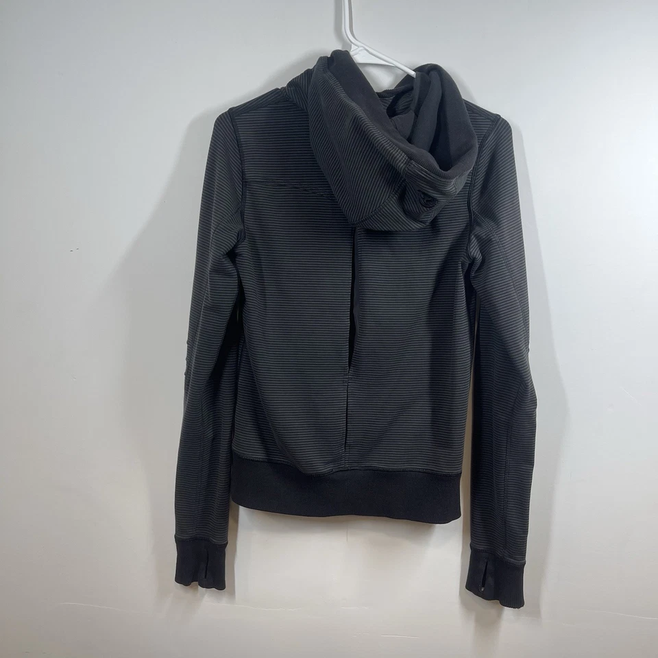 Sudadera con Capucha Lululemon Bliss Break SIN TALLA Gris Jaspeado Pizarra Rayas Entrenamiento Gimnasio Foto 2 de 4