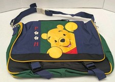 2 Winnie The Pooh Messenger Bag Laptop Shoulder Satchel Canvas Vintage Green