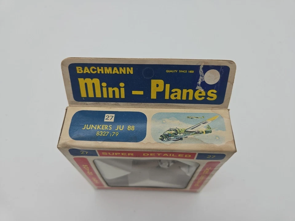 Bachmann Mini Planes {Scale 1:170} 1970s #27 Junkers JU 88 Item No 8327 - Image 4 of 4