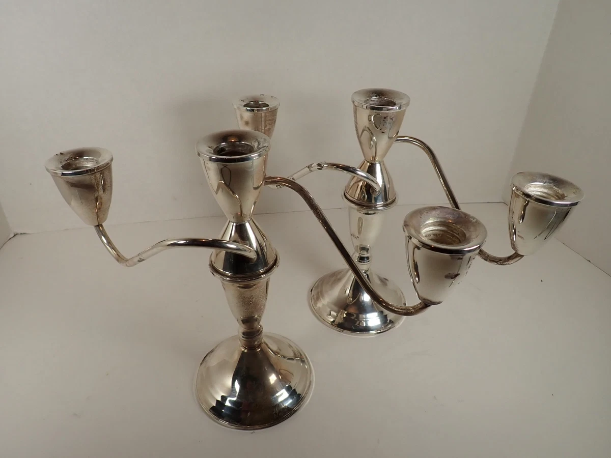 Duchin Creation In Antique Us Sterling Silver Candlesticks
