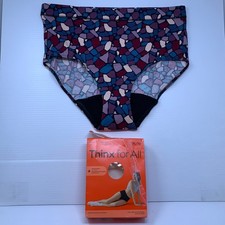 Thinx Womens XL Multi Color Mosaic Hi-Waist Leakproof Period Underwear Briefs