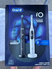 FACTORY SEALED-Oral B iO Series 7 Electric Toothbrush 2 Pack BL W 4 Brush Head