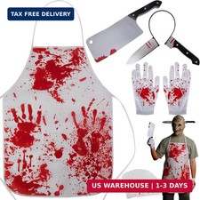 Watayo Halloween Butcher Costume Set, Cooking Chef Outfits Accessories