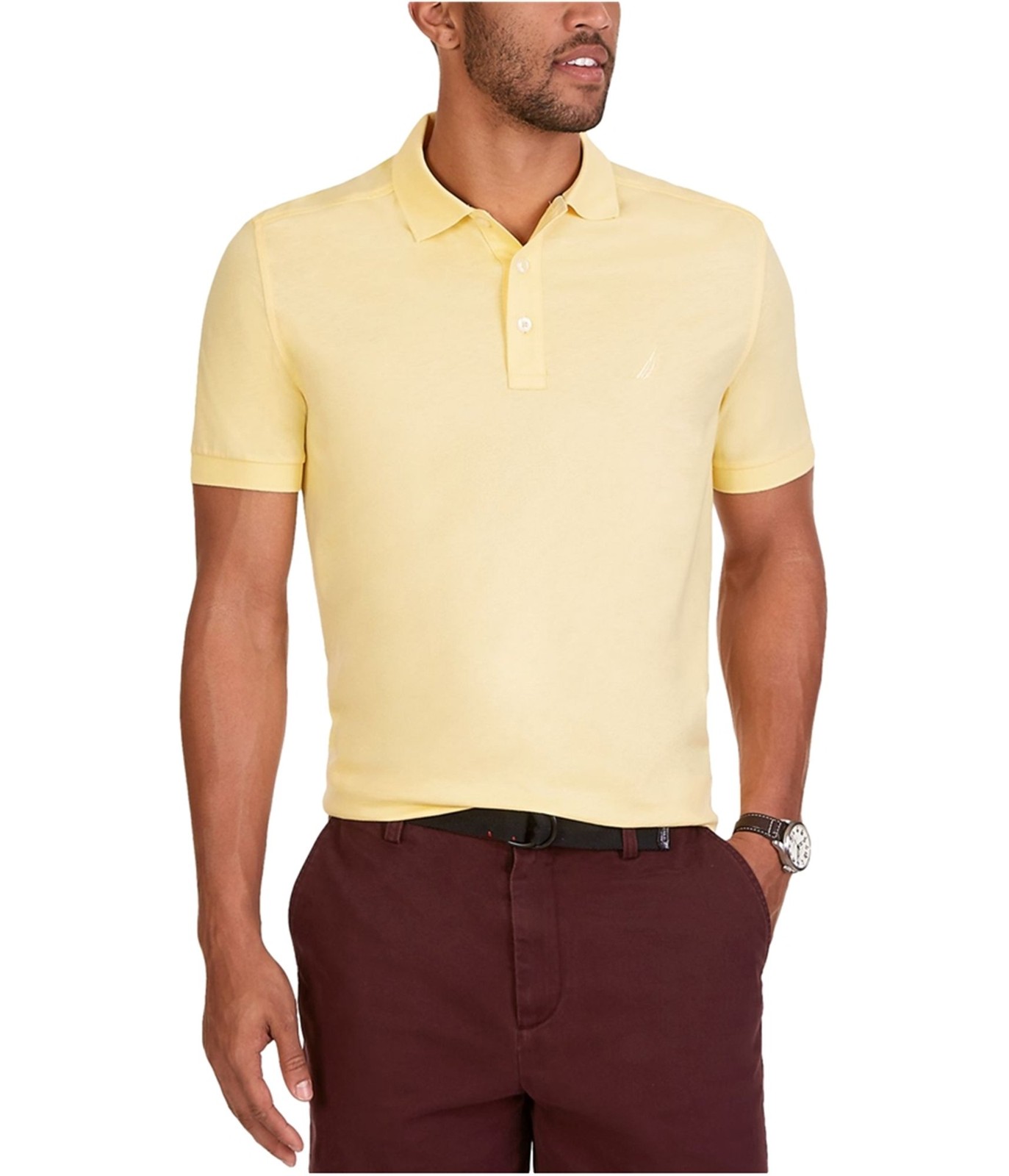 Мужская рубашка-поло Nautica SS Tech кукурузная 2XL 4290₽