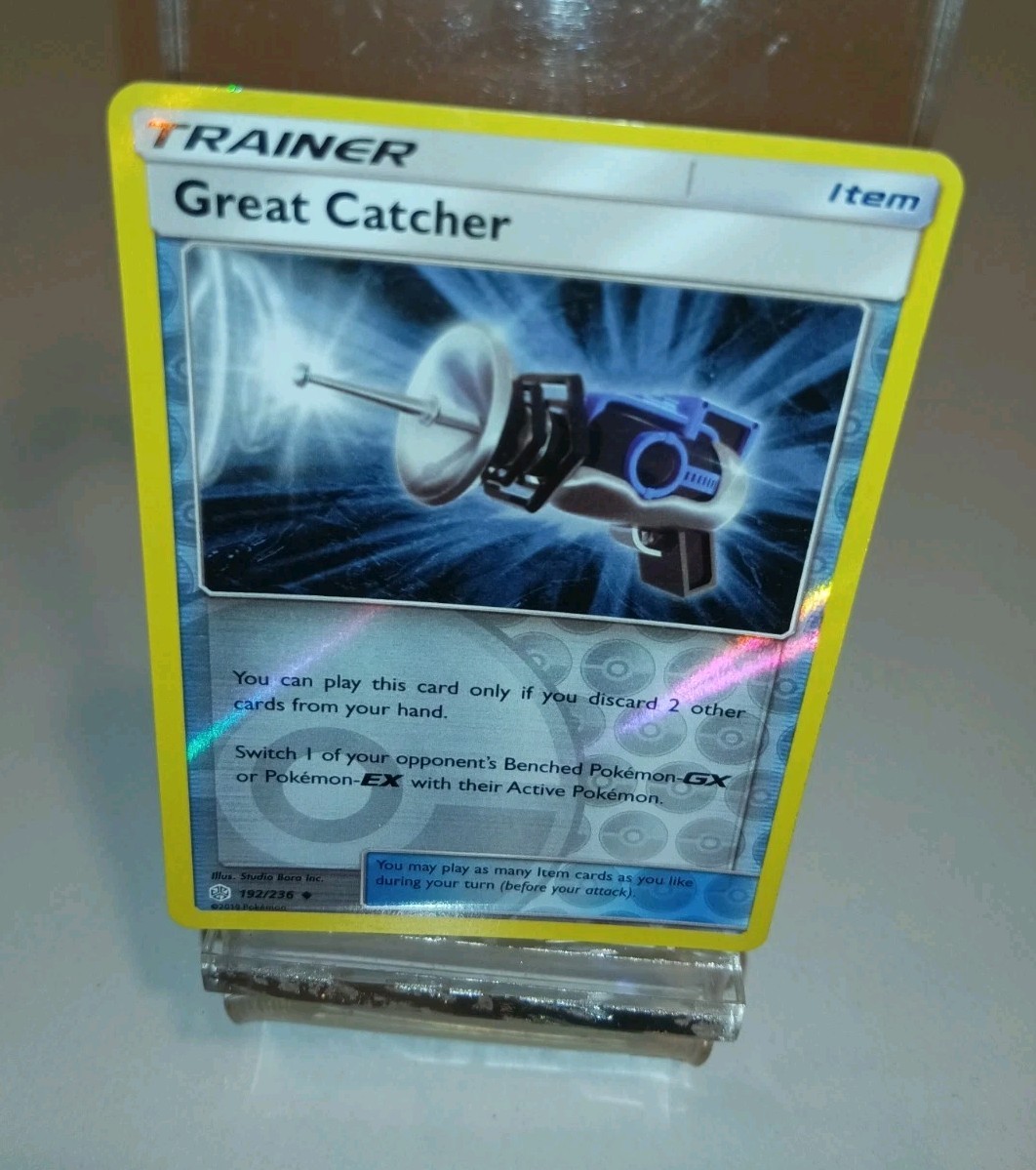 Great Catcher 192/236 LP Cosmic Eclipse Reverse Holo Pokemon TCG