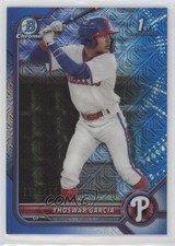 2022 Bowman Chrome Prospects Mega Box Blue Mojo Refractor Yhoswar Garcia 0l0m