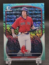 2023 Bowman Chrome Prospects Aqua Shimmer Refractor /125 Mikey Romero Red Sox 