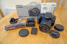CANON EOS 2000D DIGITAL DSLR CAMERA w 18-55mm IS II LENS PRISTINE CONDITION