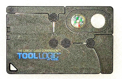 TOOL LOGIC CC1SB Credit Card Companion w/ Compass/Bottle-Opener/Pocket Knife