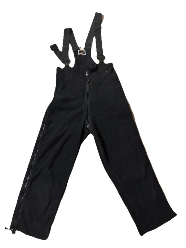 US Military Polartec Fleece Bib Overalls Medium Long Black ECWCS