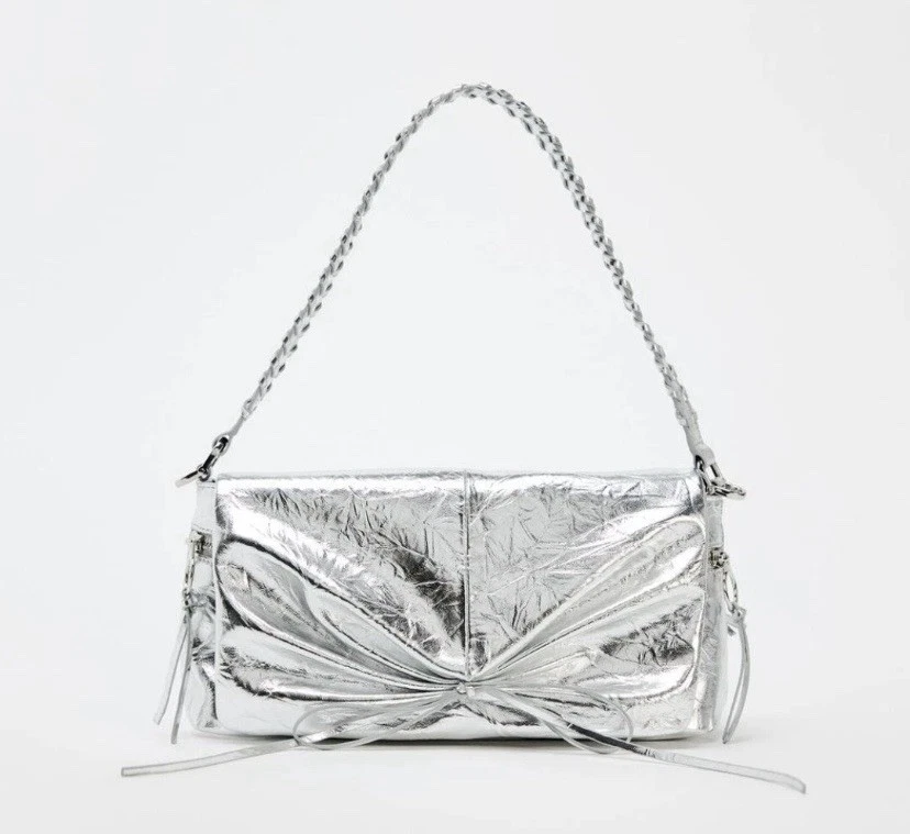 Las mejores ofertas en Bolsos y carteras Zara Plata para Mujeres