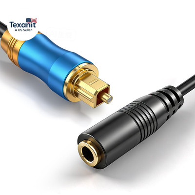 192Khz DAC Optical to 3.5Mm Converter, Optical Audio Cable to AUX Adapter, Unidi