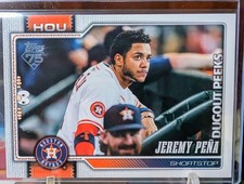2026 Topps Series 1 Jeremy Pena Celebration Dugout Peeks SP #307 Astros