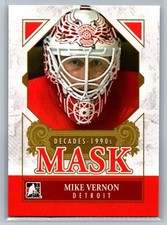 2013-14 ITG Decades 1990s #DM-16 Mike Vernon Decades Mask Detroit Red Wings