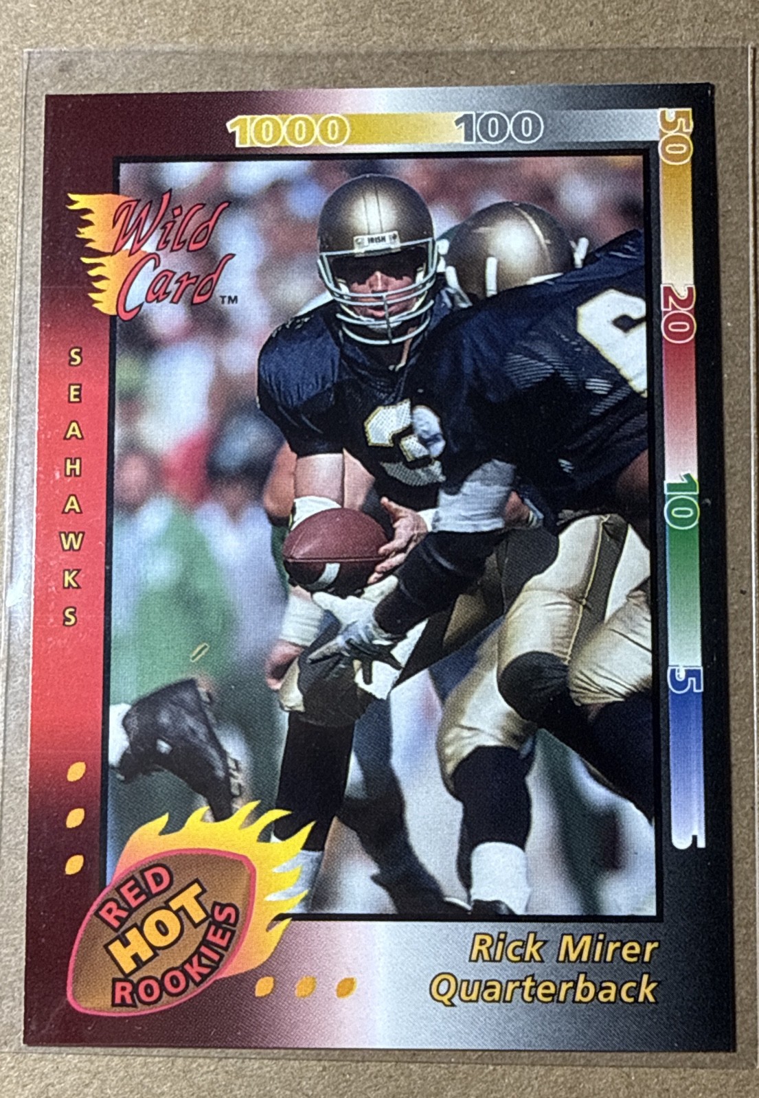 1993 Wild Card - Red Hot Rookies Rick Mirer #WRHR-40 (RC)