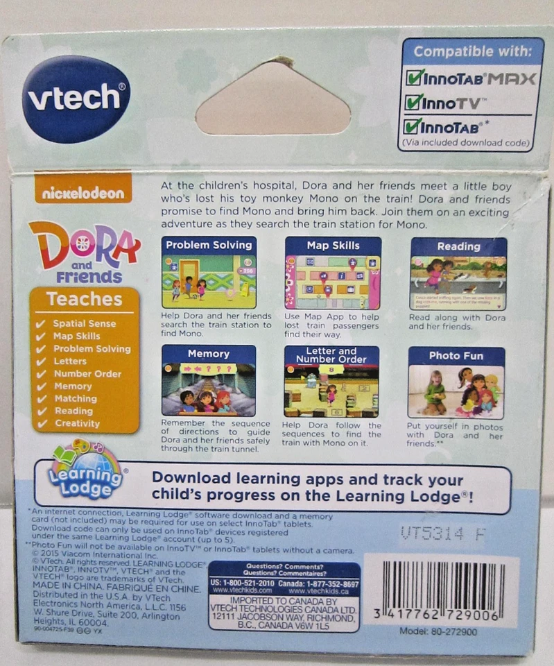 VTech InnoTab Umizoomi ON THE GO / Dora SOCIAL STUDIES- New 3-6 YRS - Image 3 of 3
