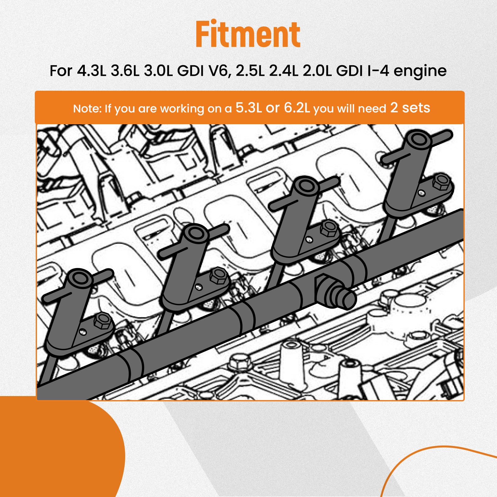 Fuel Injector Rail Assembly Remover Tool  For Chevy GMC Cadillac EN-49248