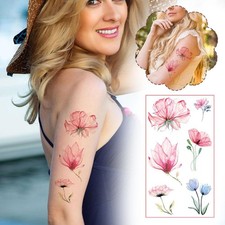 Flower Temporary Tattoo Sticker Body Art Sticker Transfers Q
