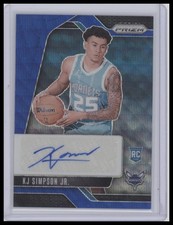 2024-25 Panini Prizm #RSI-KJS KJ Simpson Jr. Rookie Signatures Prizms Blue Wave