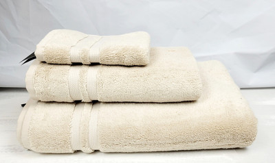Restoration Hardware Organic Aegean Turkish Cotton Towel Set of 3 Sand NWOT