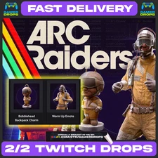 ARC RAIDERS TWITCH DROPS - ALL 2/2 AVAILABLE - WARM UP EMOTE + BACKPACK CHARM!