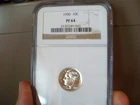 ROOSEVELT DIME - PROOF 1950 SLABBED - NGC PR64