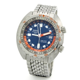 Men's DOXA Sub 750T GMT Caribbean Date 45mm Blue Dial Auto W248740 1
