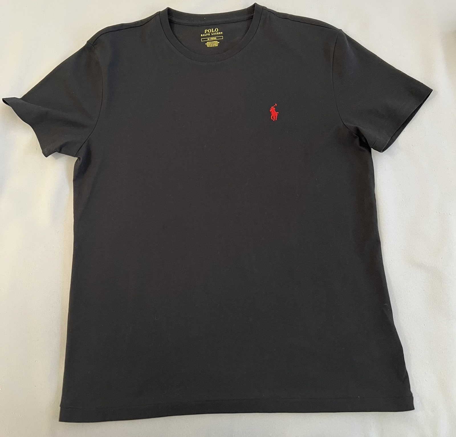 Polo Ralph Lauren Maglietta per Bambini Nera con Pony Rosso Medium (10 12