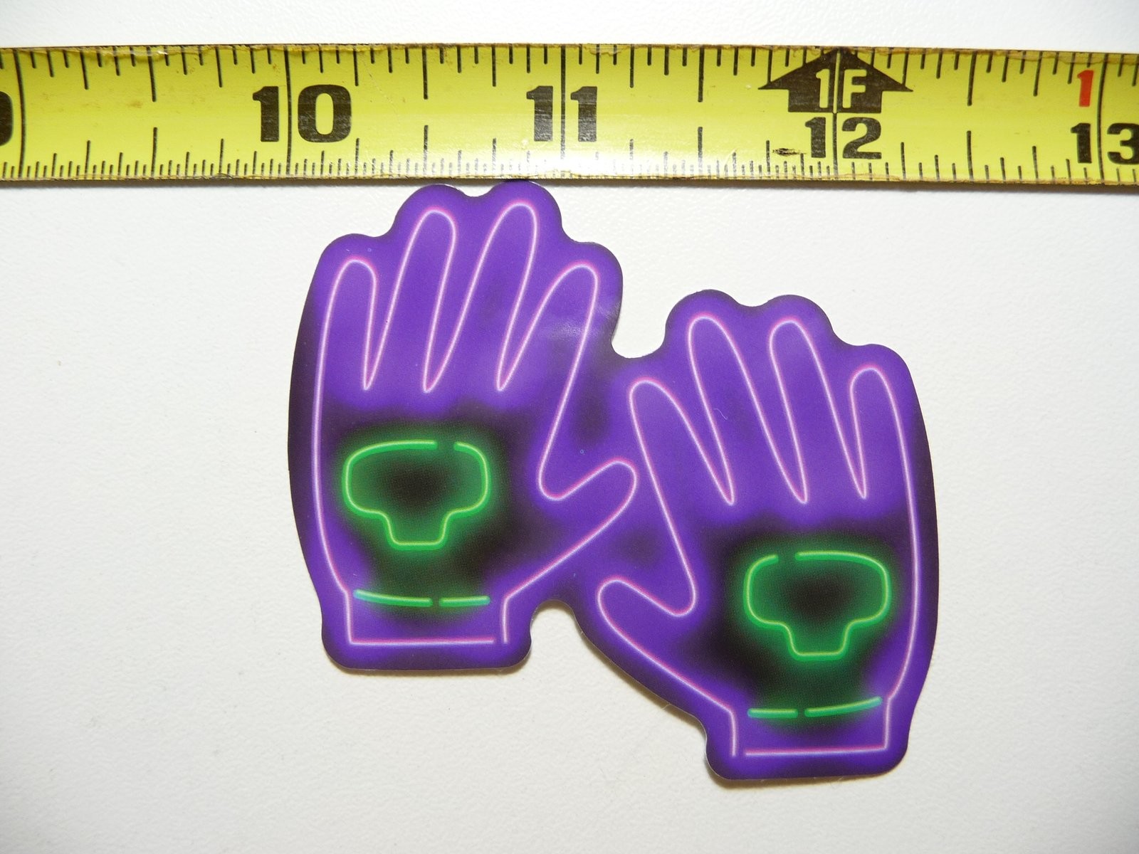 Neon style hands gloves sticker decal for fun scrapbooking