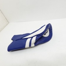 Blue White Leather 3 Wood Headcover CC Logo Fairway Cover
