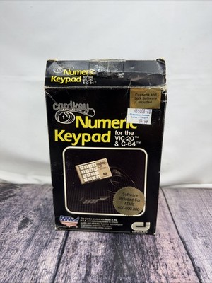 Vintage Cardco Cardkey Numeric Keypad Commodore 64 C64 VIC-20 Boxed